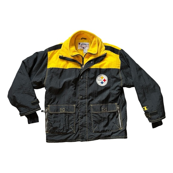 Champion Black and Yellow Steelers Winter Jacket - Picture 2 of 12